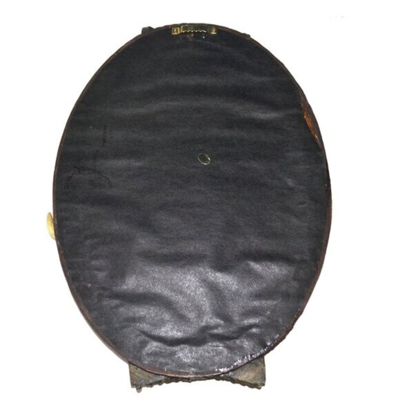 Rustic Oval Wall Mirror With Moose Antler Trim Frame Home And Camp Decor - Picture 3 of 7